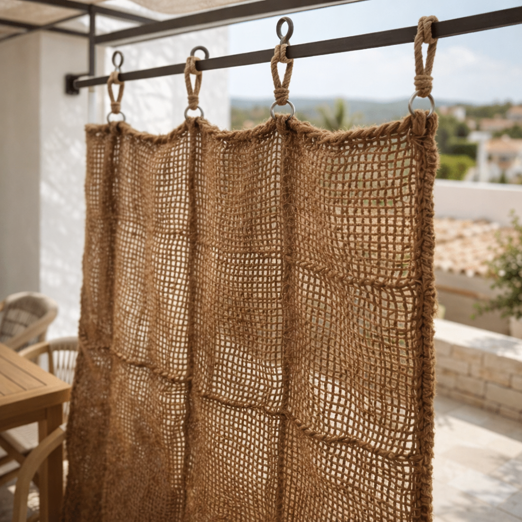 Rideau fibre de coco brise-vue naturel extérieur