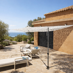 Mât télescopique aluminium voile d’ombrage réglable