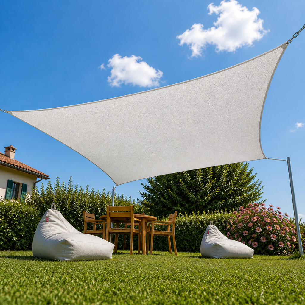 Voile d’ombrage rectangulaire respirante UV & vent