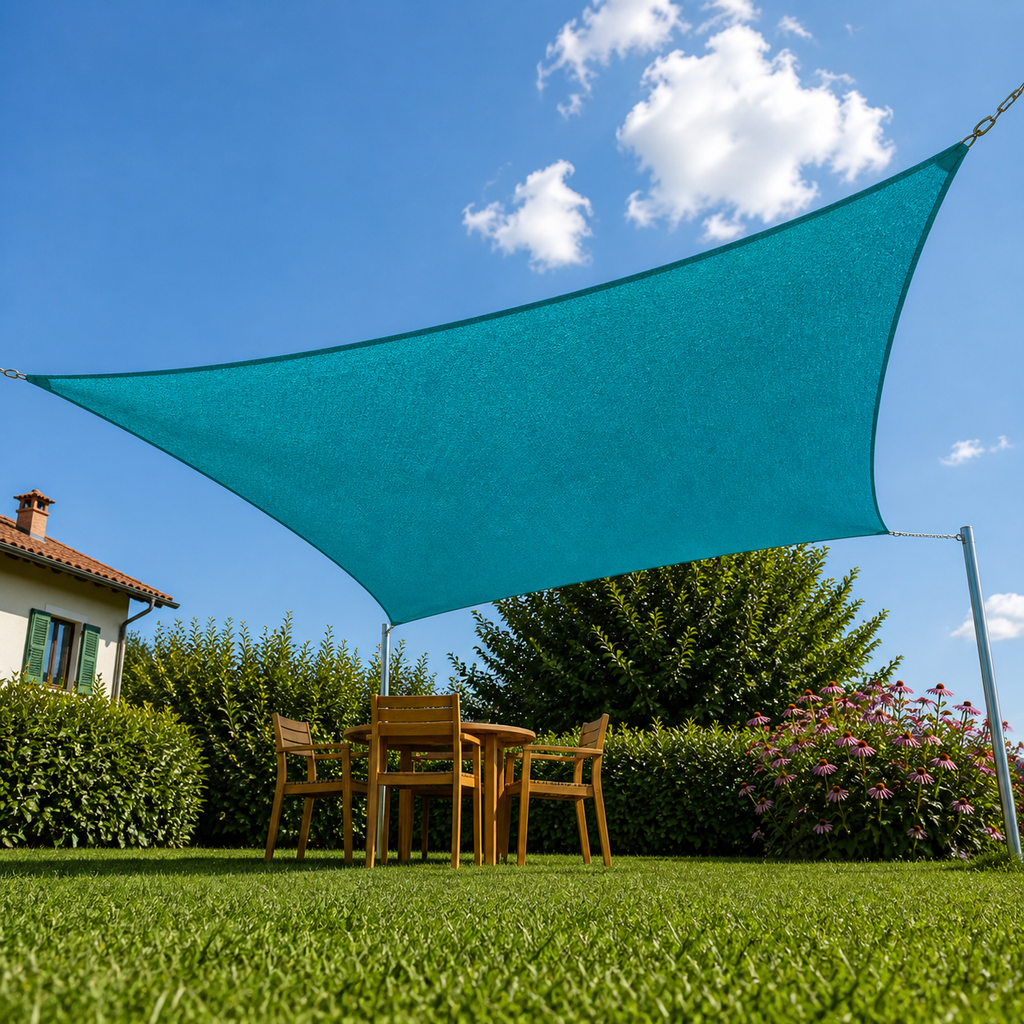 Voile d’ombrage rectangulaire respirante UV & vent