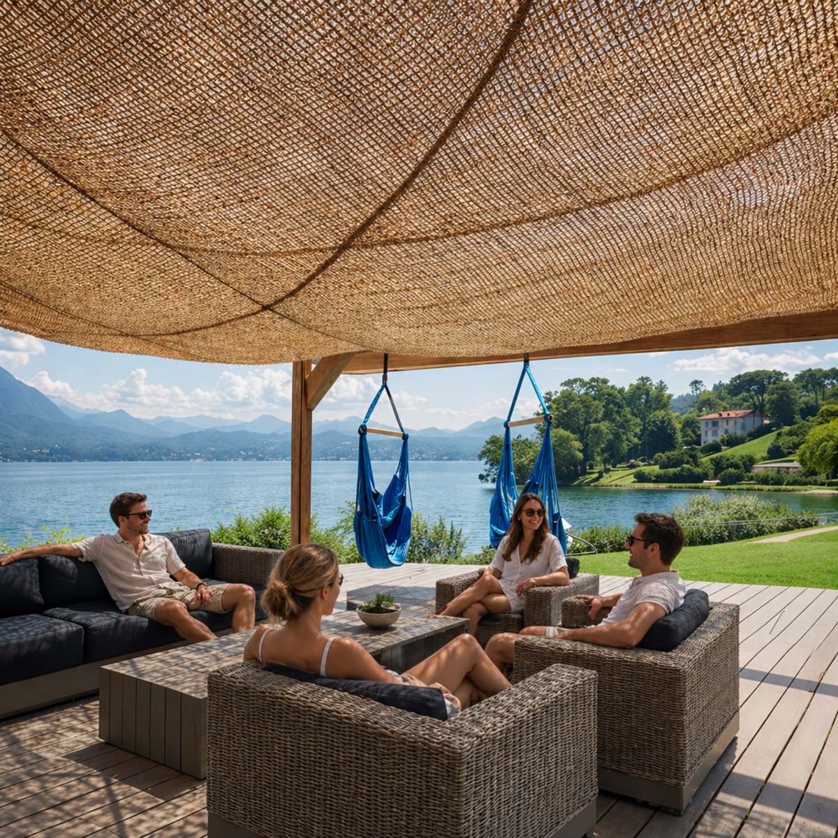 Voile d’ombrage fibre de coco naturel