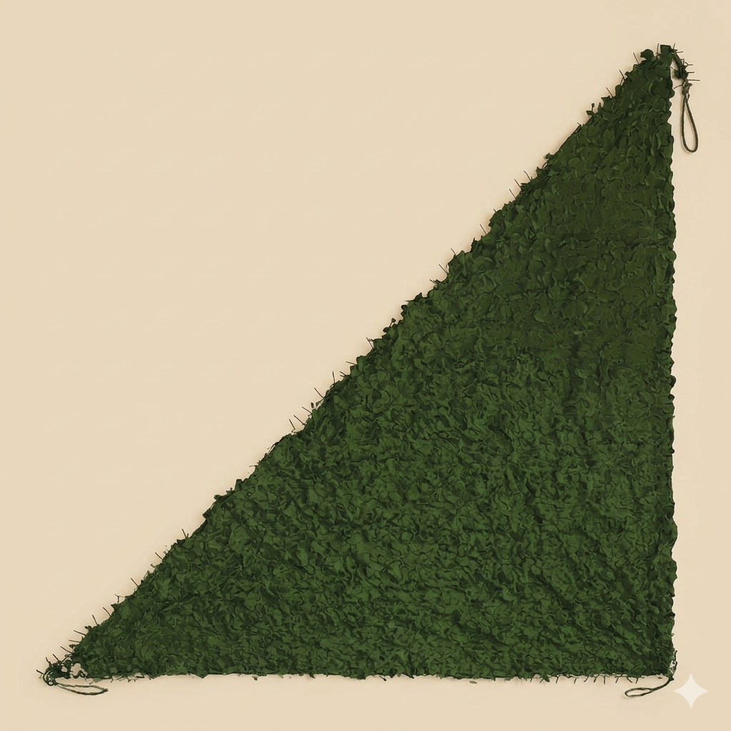 Voile d’ombrage triangulaire camouflage vert légère