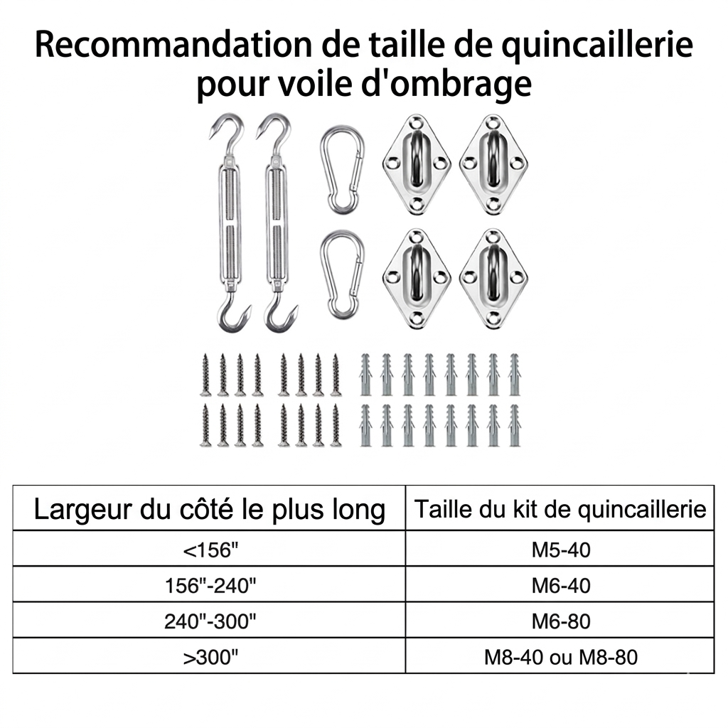 Voile d’ombrage grande taille protection UV