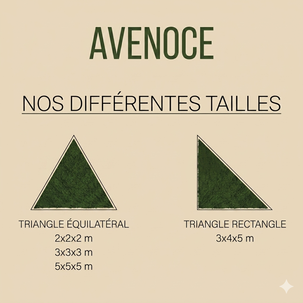Voile d’ombrage triangulaire camouflage vert légère